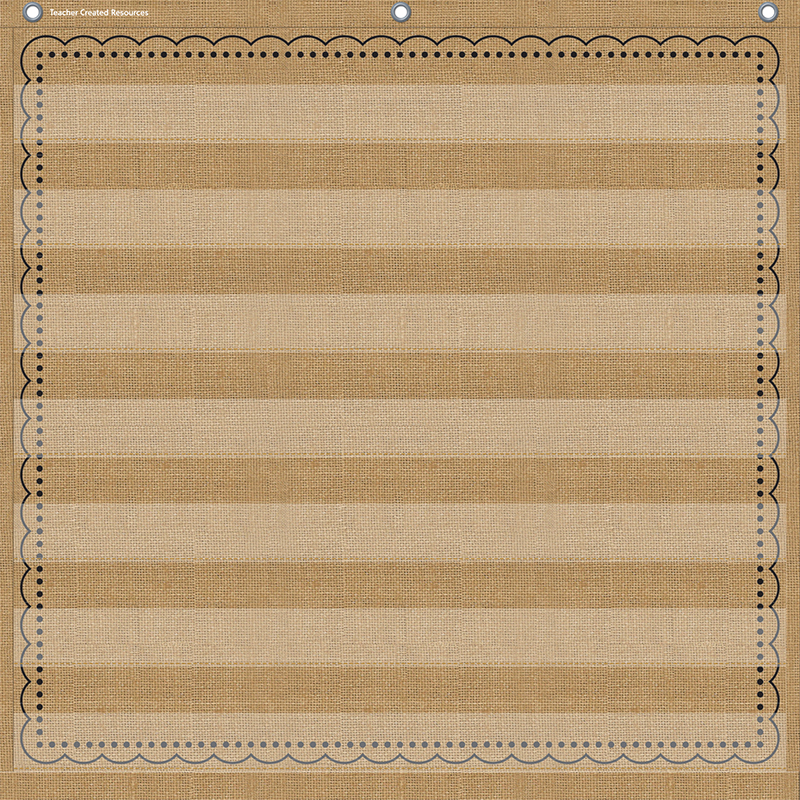 7pocket Pocket Chart Burlap 28x28