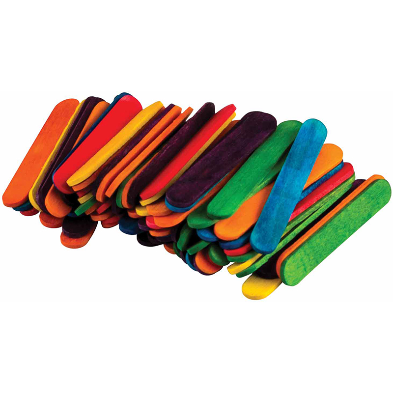 Multicolor Mini Craft Sticks 100 Ct