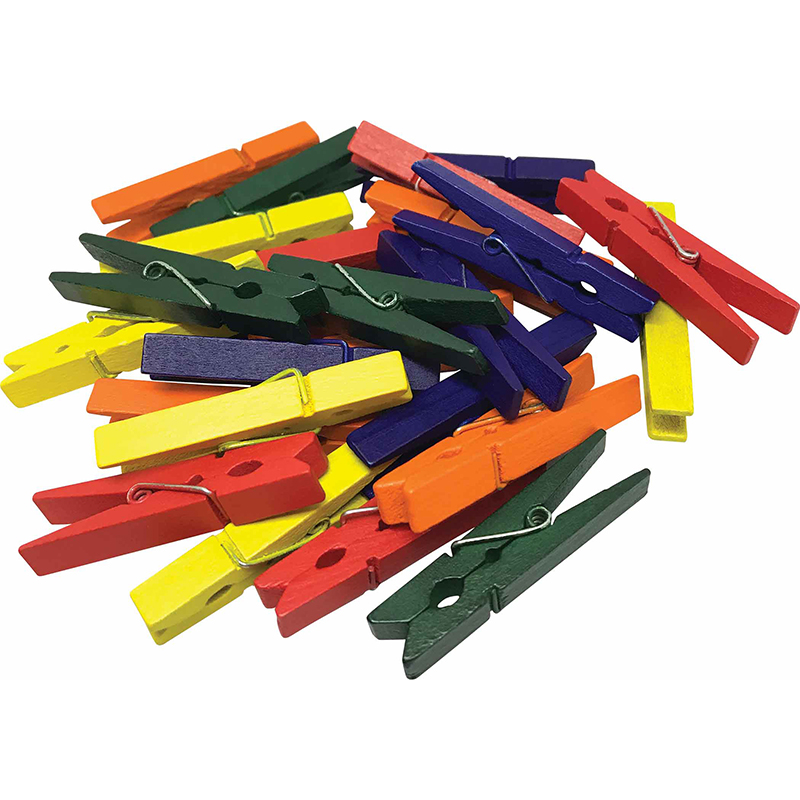 Medium Multicolor Clothespins 50 Ct