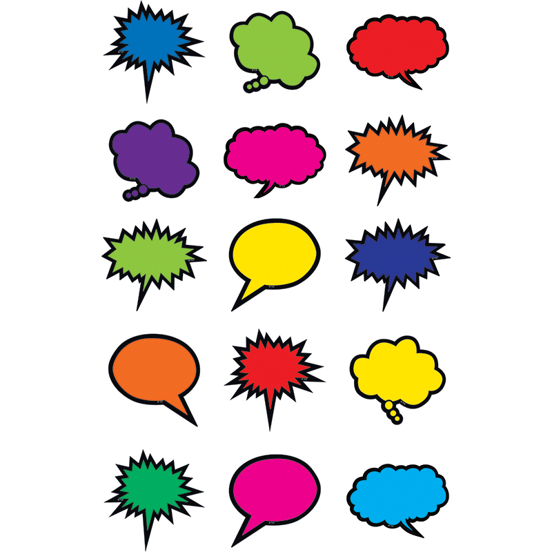 Colorful Speech Thought Bubbles