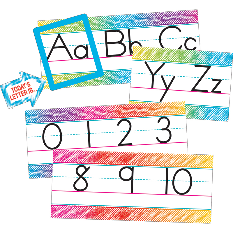Colorful Scribble Alphabet Line Bbs