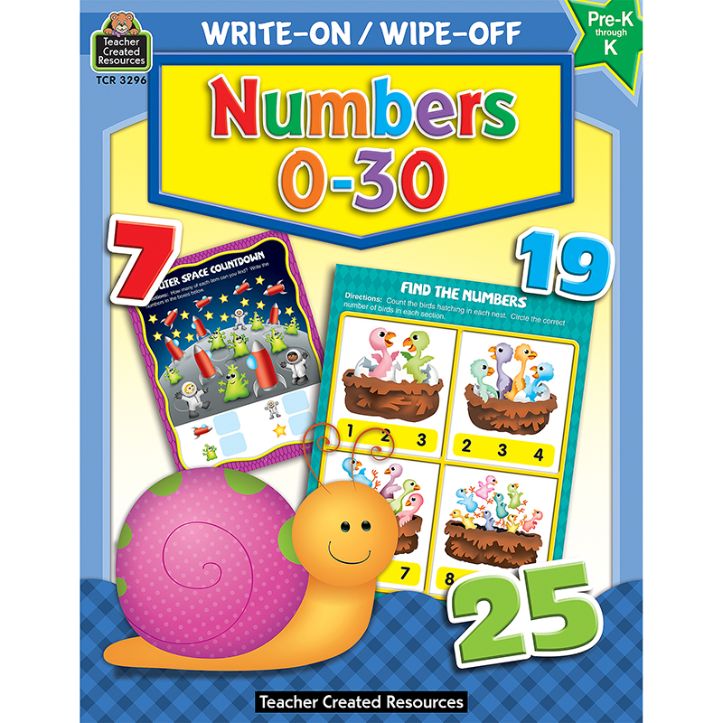 Write-On/Wipe-Off Numbers 0û30