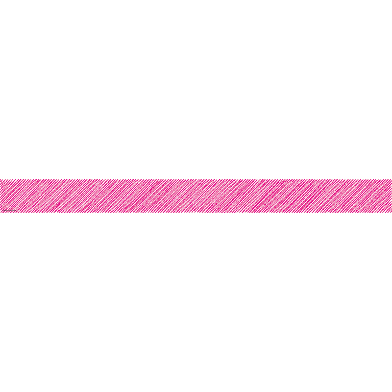 Hot Pink Scribble Straight Border
