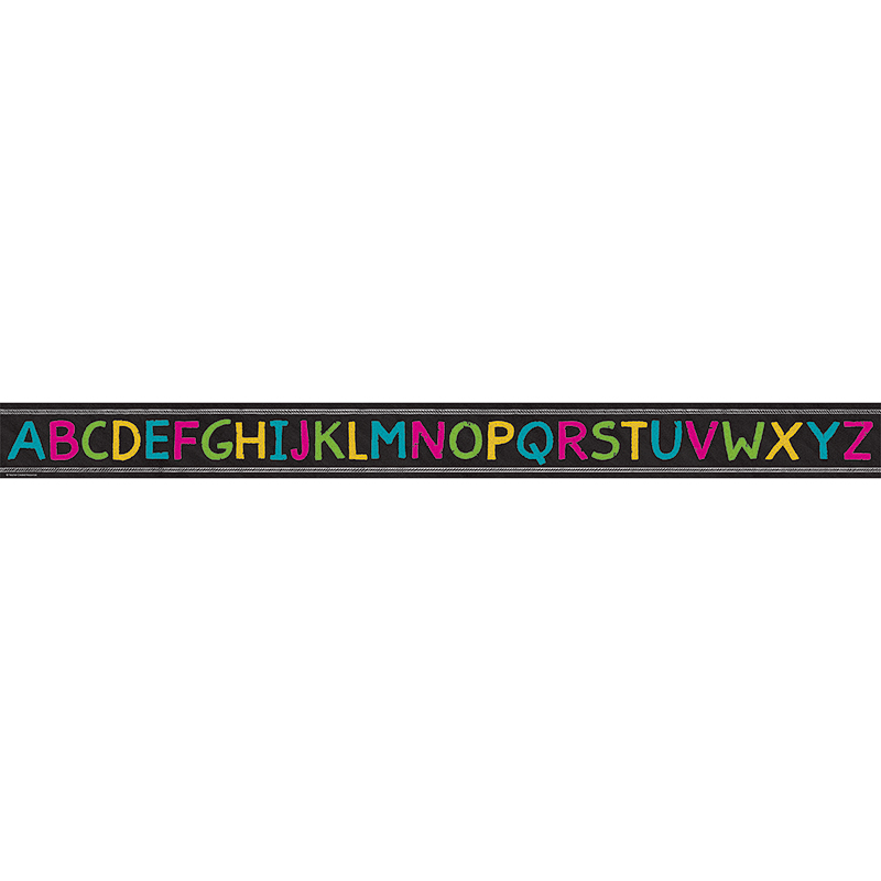 Chalkboard Bright Alphabet Straight