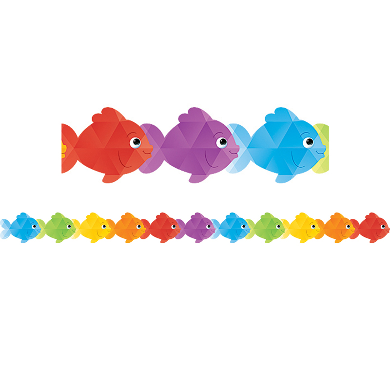 Colorful Fish Die Cut Border Trim