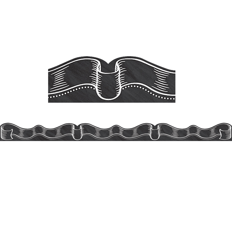 Chalkboard Ribbon Die Cut Border