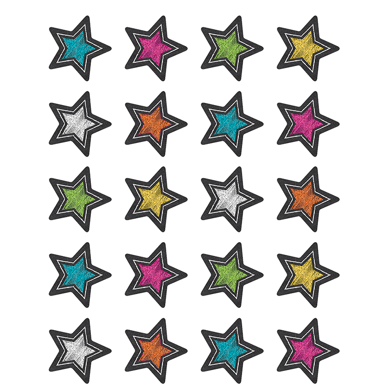 Chalkboard Brights Stars Stickers