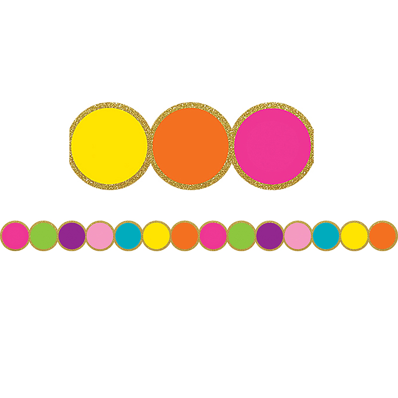 Confetti Circles Diecut Border Trim