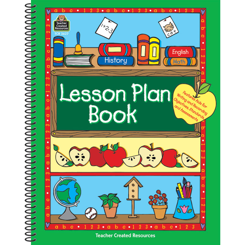 Lesson Plan Book Green Border