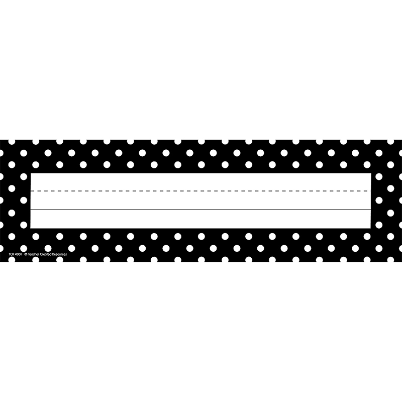 Black Polka Dots Name Plates