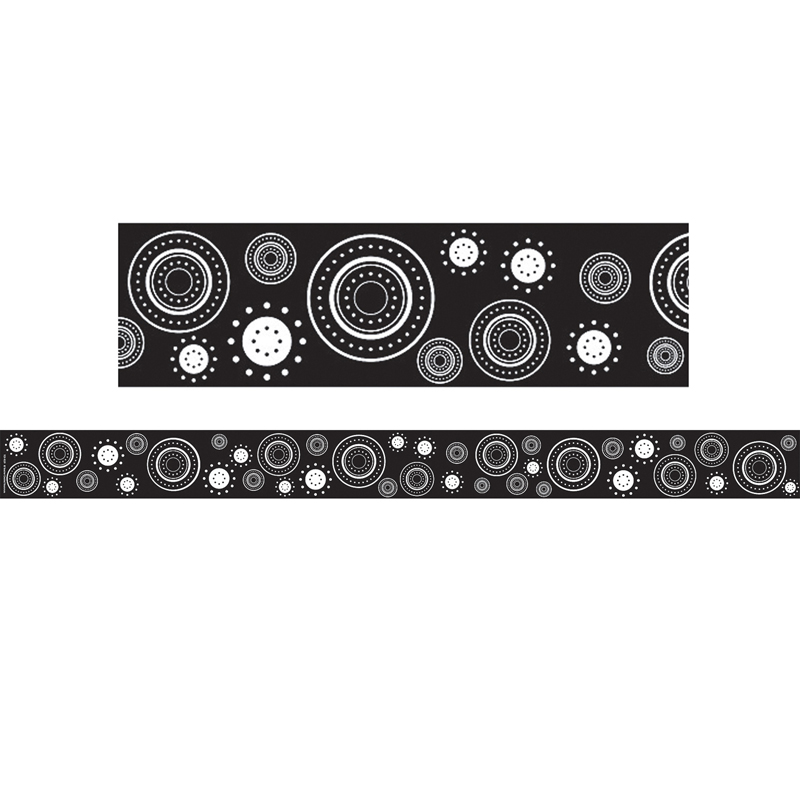 Black/White Crazy Circles Straight