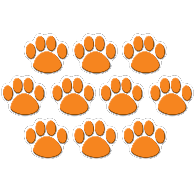 Orange Paw Print Accents 30 Pk