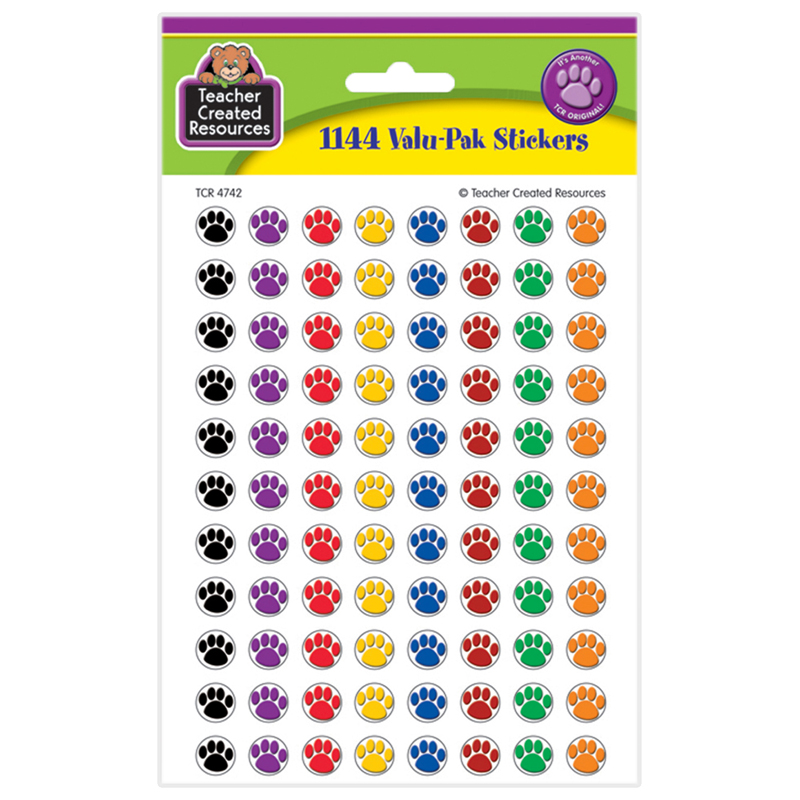 Colorful Paw Prints Mini Stickers