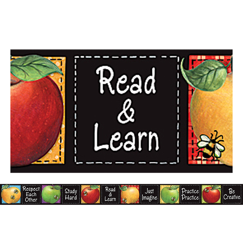Sw Colorful Apples Straight Border