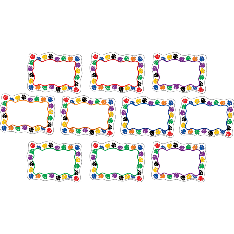 Colorful Paw Prints Blank Card