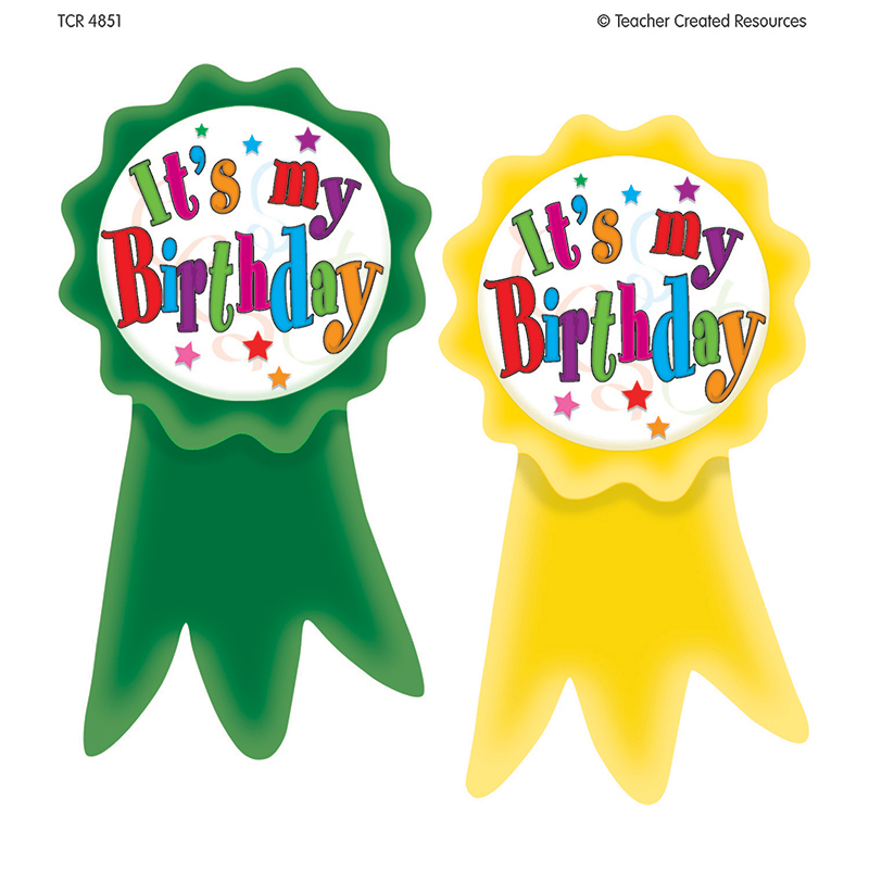 Birthday Ribbons Wear Em Badges