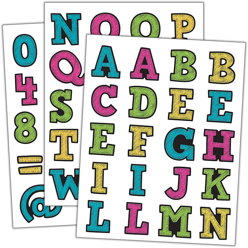 Chalkboard Brights Alphabet