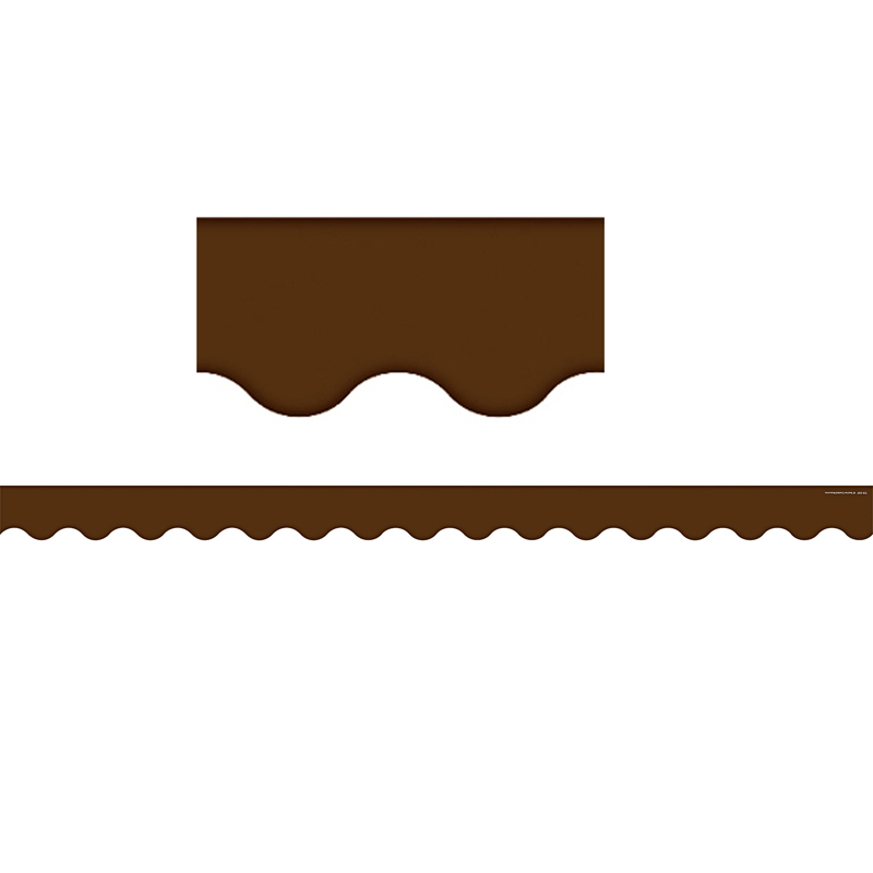Chocolate Scalloped Border Trim