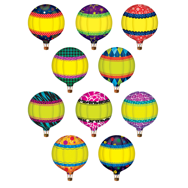 Hot Air Balloons Accents - 30pk