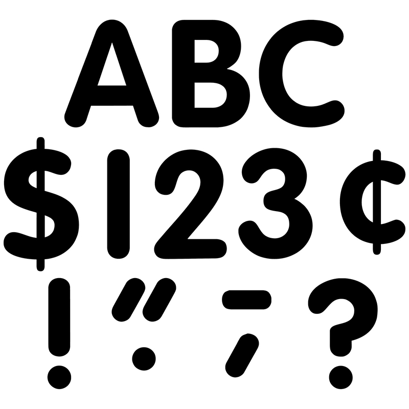Black Classic Font 4in Letters