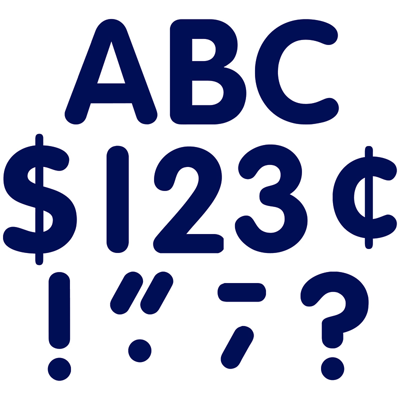 Navy Blue Classic Font 4in Letters