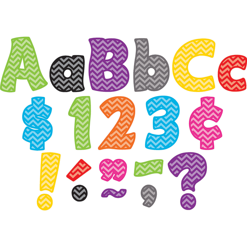 Chevron Funtastic 4in Letters Combo