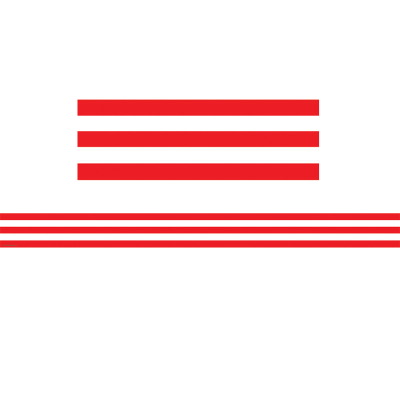 Red & White Stripes Straight Border