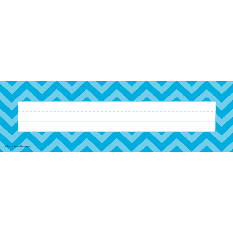 Aqua Chevron Name Plates