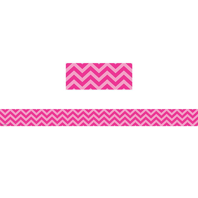 Hot Pink Chevron Straight Border