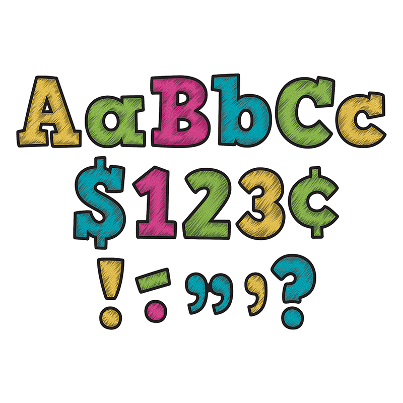 Chalkboard Brights Bold Block 4in