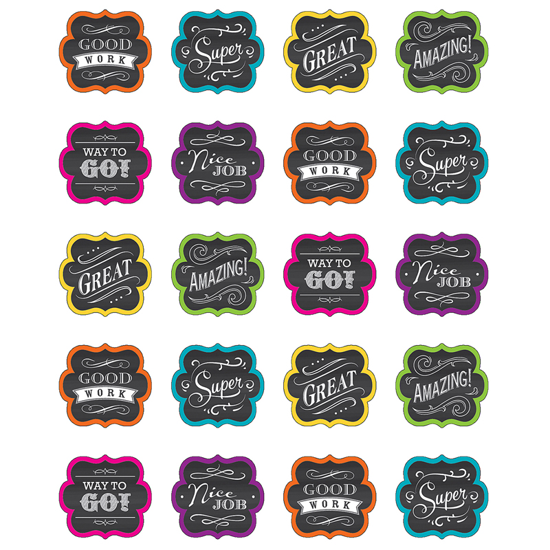 Chalkboard Brights Stickers
