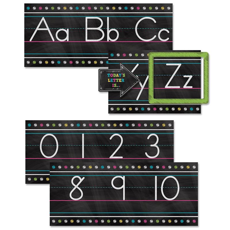 Chalkboard Brights Alphabet Line