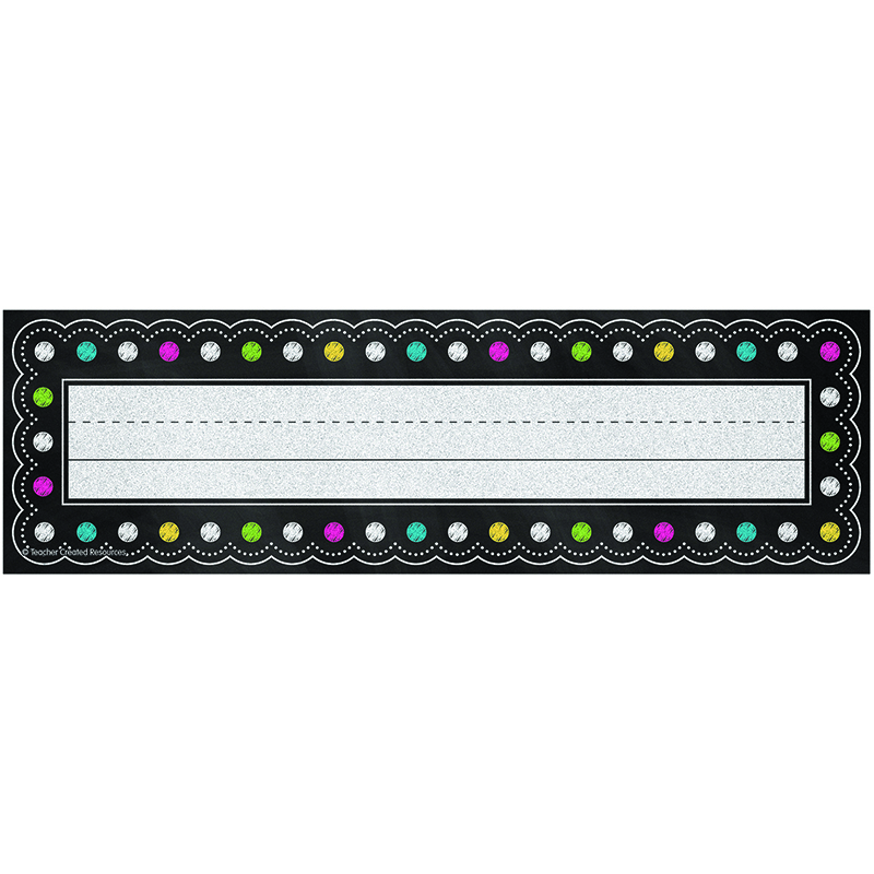 Chalkboard Brights Flat Name Plates