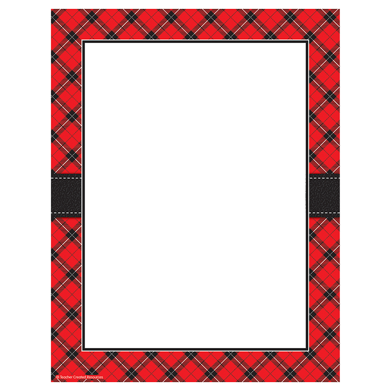 Red Plaid Computer Paper