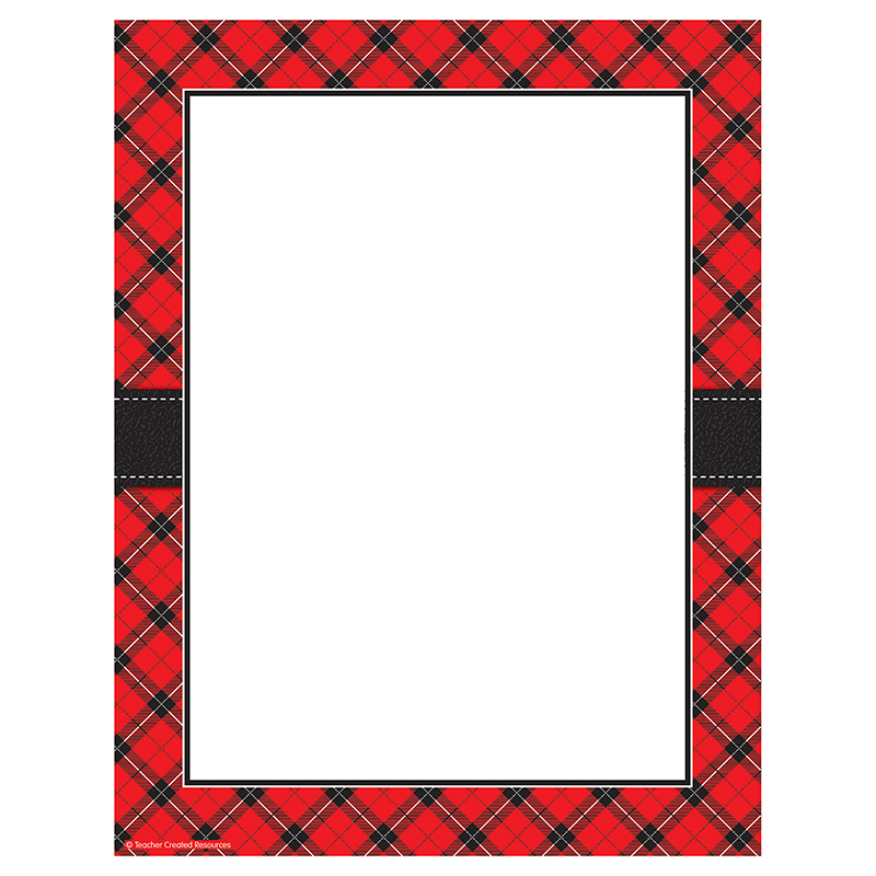 Red Plaid Computer Paper