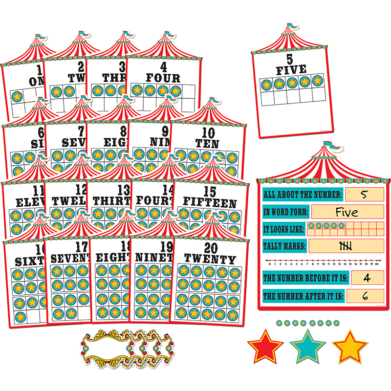 Carnival Numbers 0-20 Bb Set 6 Pnls
