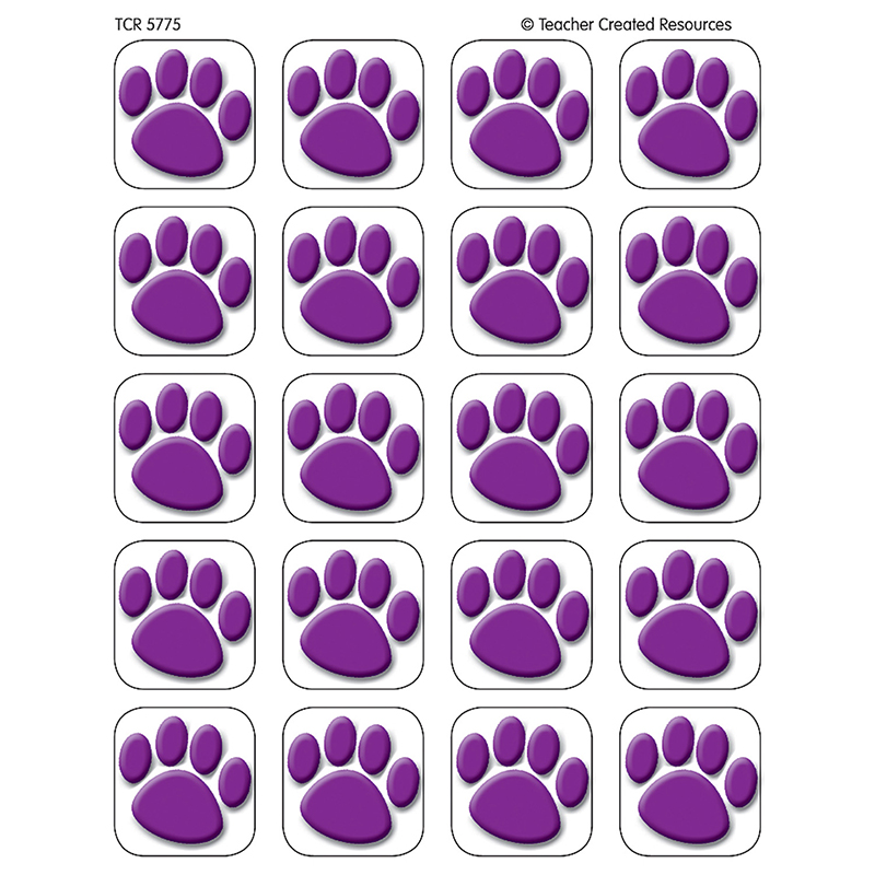Stickers Purple Paw Prints