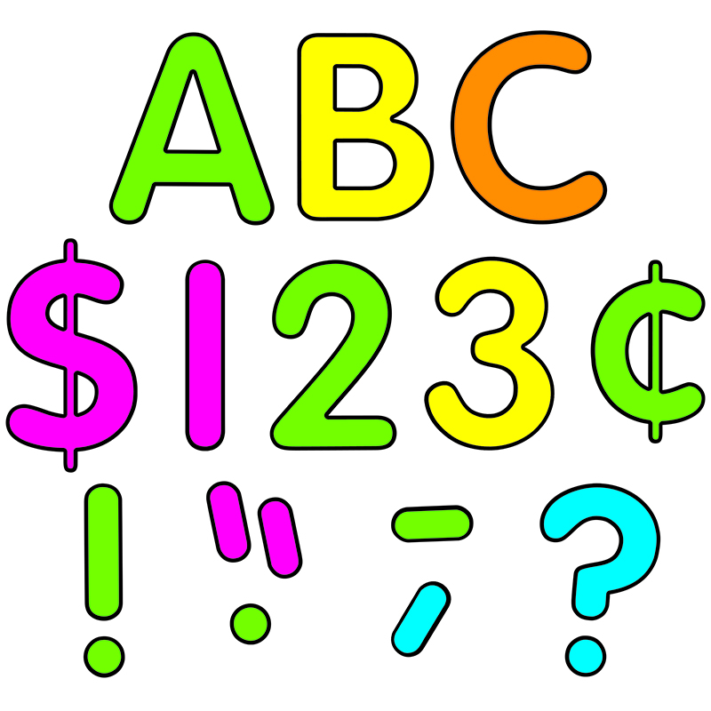 Neon Brights Classic 4 In Letters