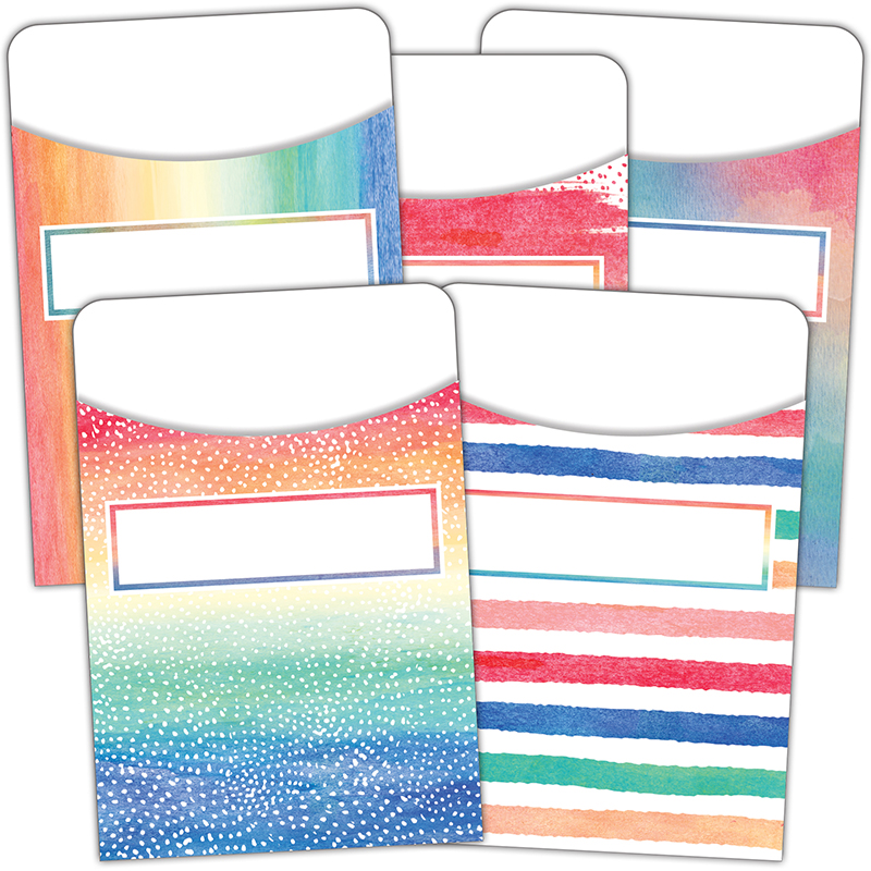 Watercolor Library Pockets