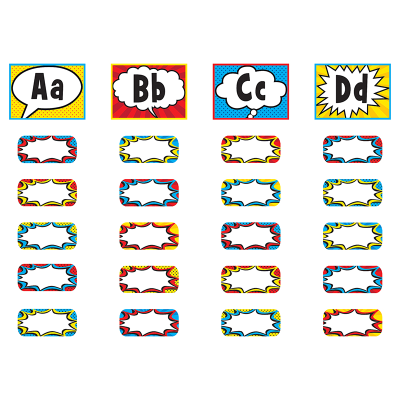 Superhero Alphabet Word Wall Bb Set