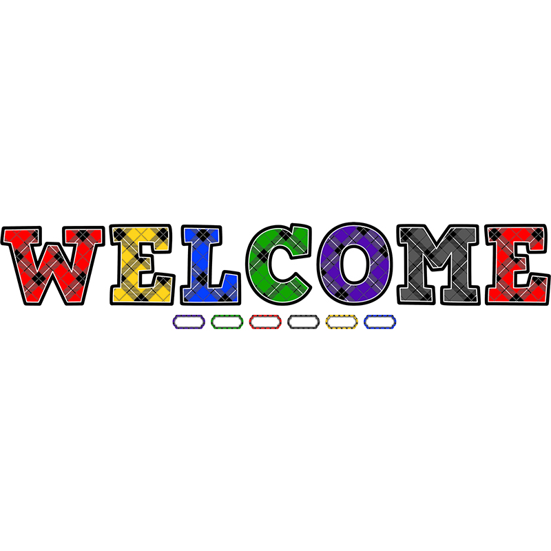 Plaid Welcome Bulletin Board