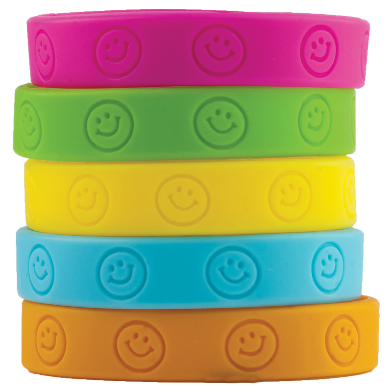 Happy Faces Wristbands 10/Pk