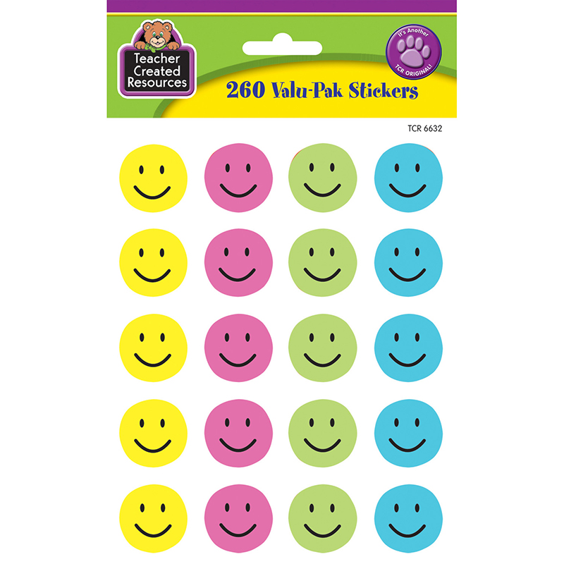 Happy Face Valu-Pak Stickers