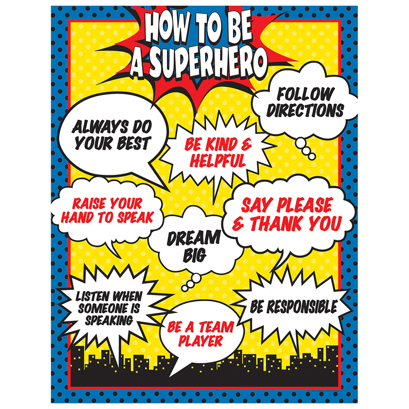 How To Be A Superhero Chart