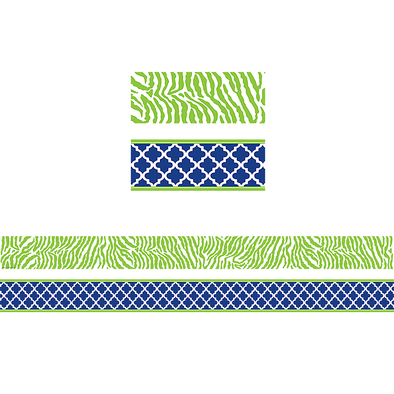 Wild Moroccan Navy & Lime Double