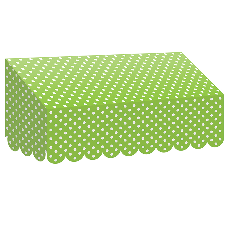 Lime Polka Dots Awning