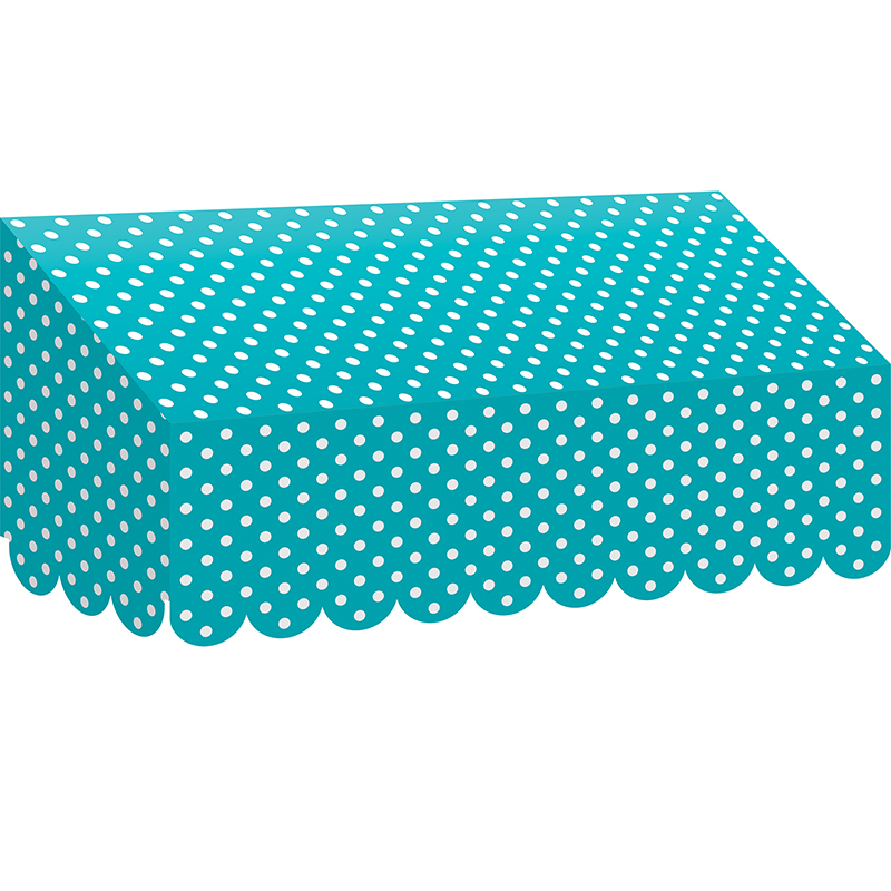 Teal Polka Dots Awning