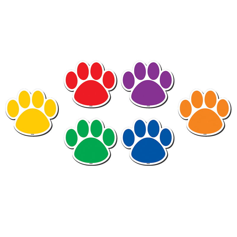 Colorful Paw Prints Magnetic