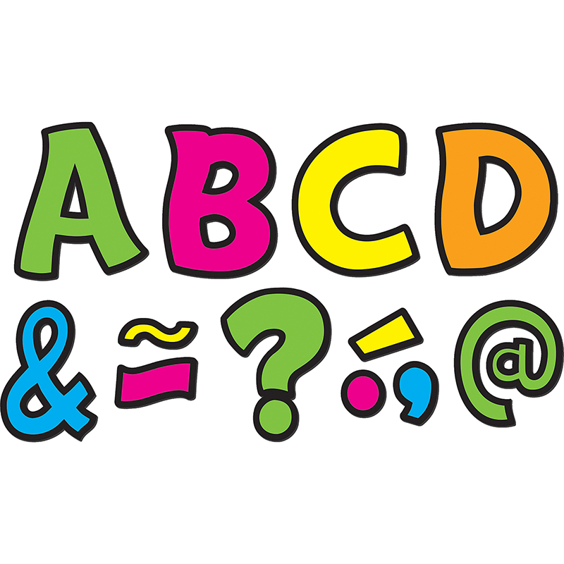 Neon Brights Funtastic Font 3in