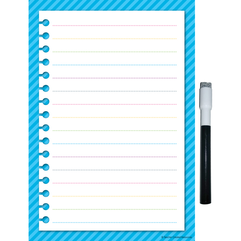 Aqua Stripes Small Note Sheet
